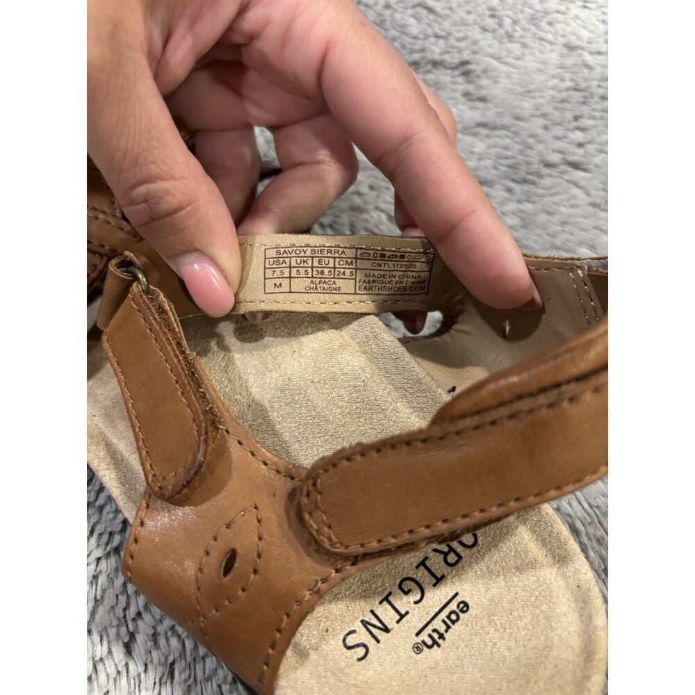 Earth Origins SIERRA Brown Sandal, Leather Upper, Women's 7.5 M - Picture 5 of 5